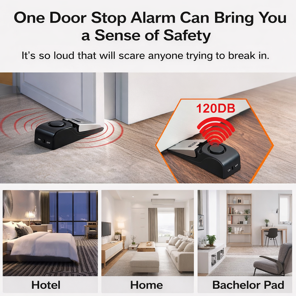 Portable Door Lock with Alarm